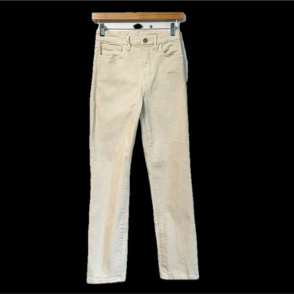 Good American Good Classic High Waist Skinny Jeans Sz 26 Bone White Essential